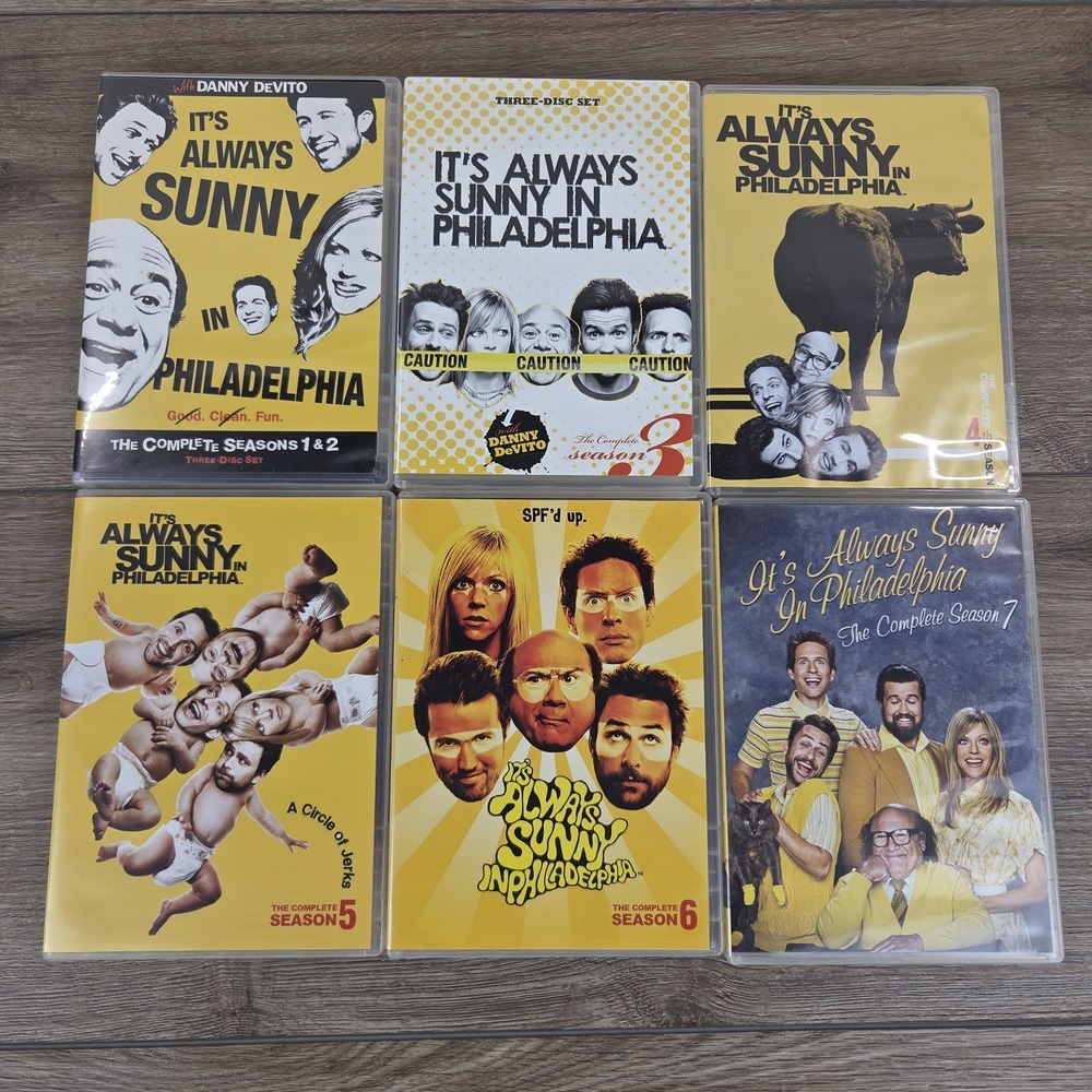 It's Always Sunny in Philadelphia DVD Lot Seasons 1-7 - Excellent Condition